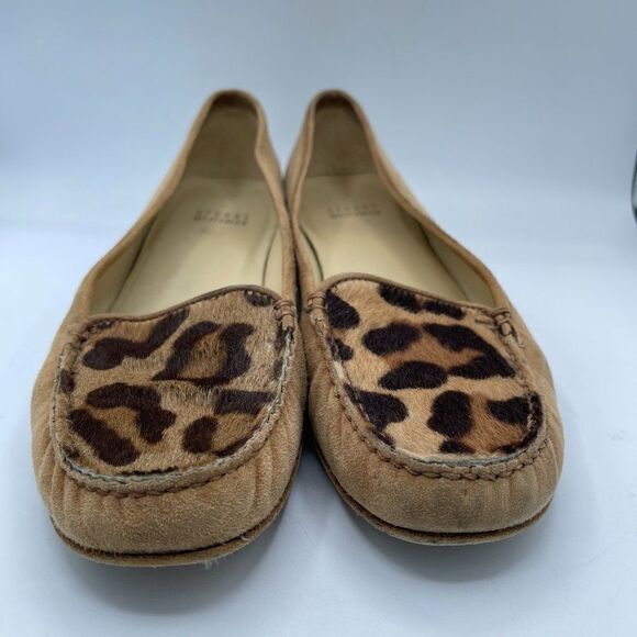 Stuart Weitzman Animal Print Suede Loafer 8 - Picture 2 of 10
